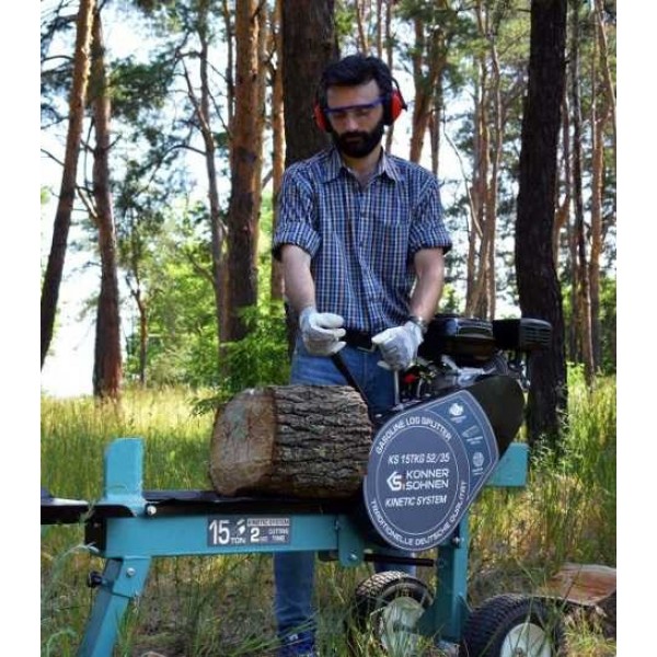 Benzininė kinetinė malkų skaldyklė Könner & Söhnen KS 15TKG 52/35